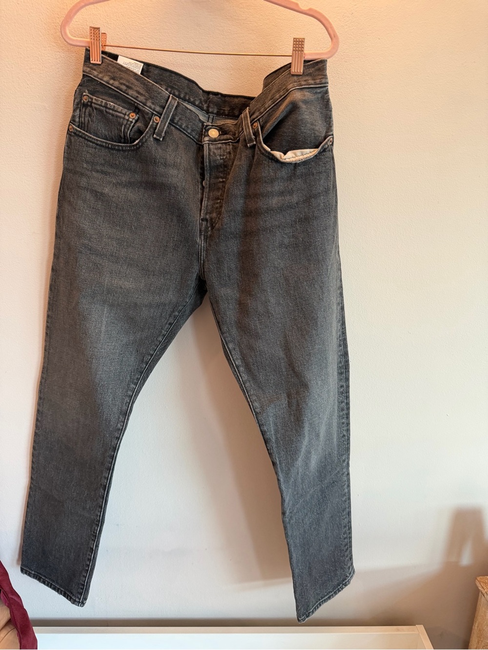 Levis 501 CT Custom Tapered Grey Wash Jeans Mens 30x32 17804-0067